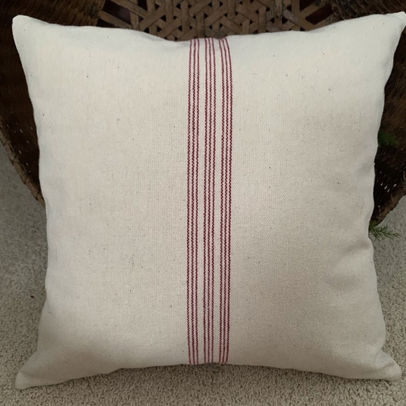 Smalltown Seamstress Other - Handmade Grain Sack Pillow Covers-Set Of 2